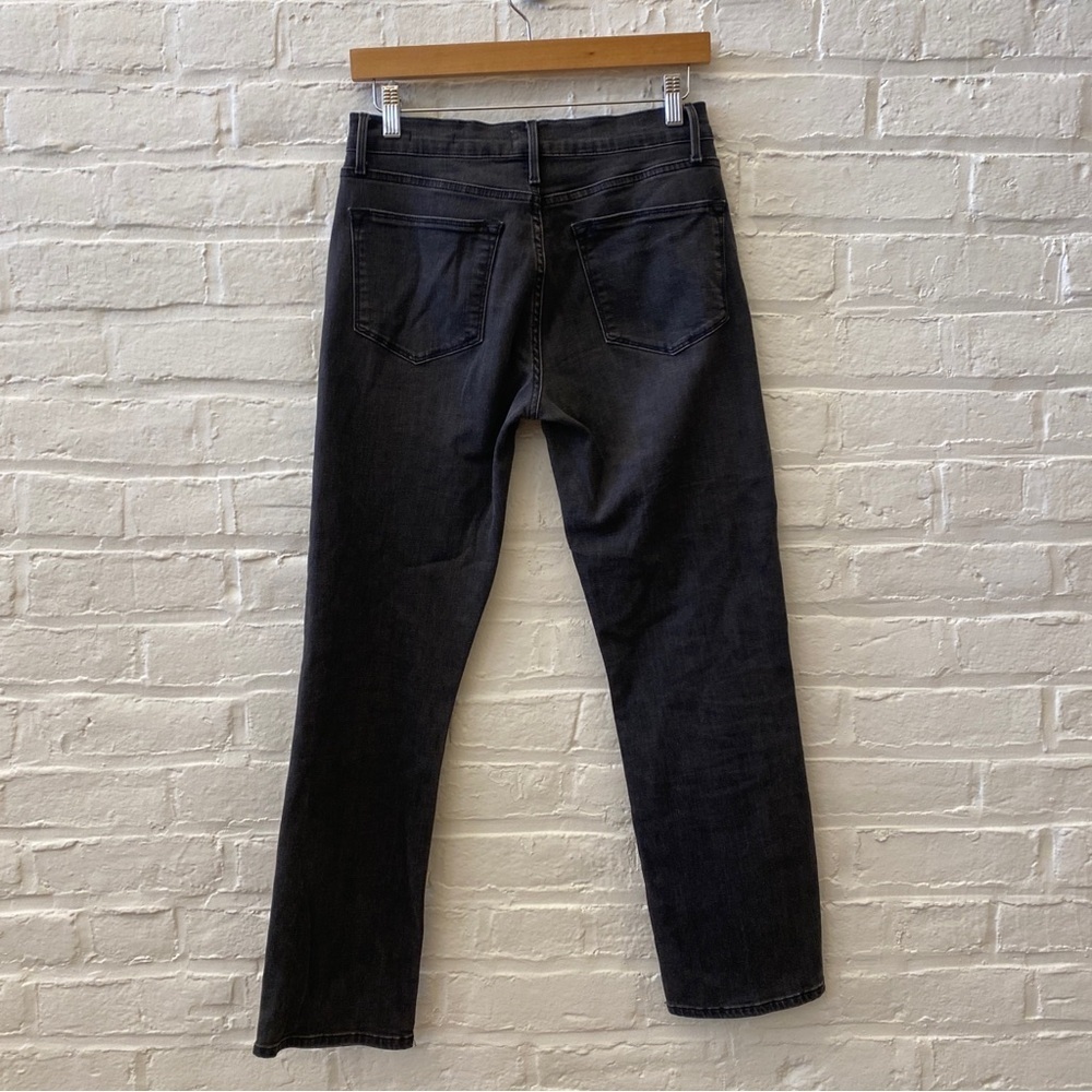 Frame Denim || Le High Straight Jeans in Tierra Washed Black 25 - Picture 5 of 8